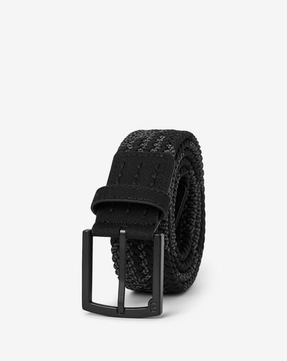 Time Zoned Stretch Woven Belt Black | Travis Mathew