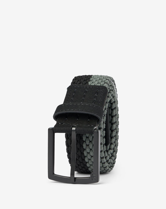 Noon Heat Stretch Woven Belt Dark Olive | Travis Mathew