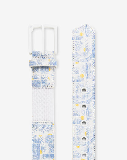 Coconut Mojito Canvas Stretch Belt White | Travis Mathew