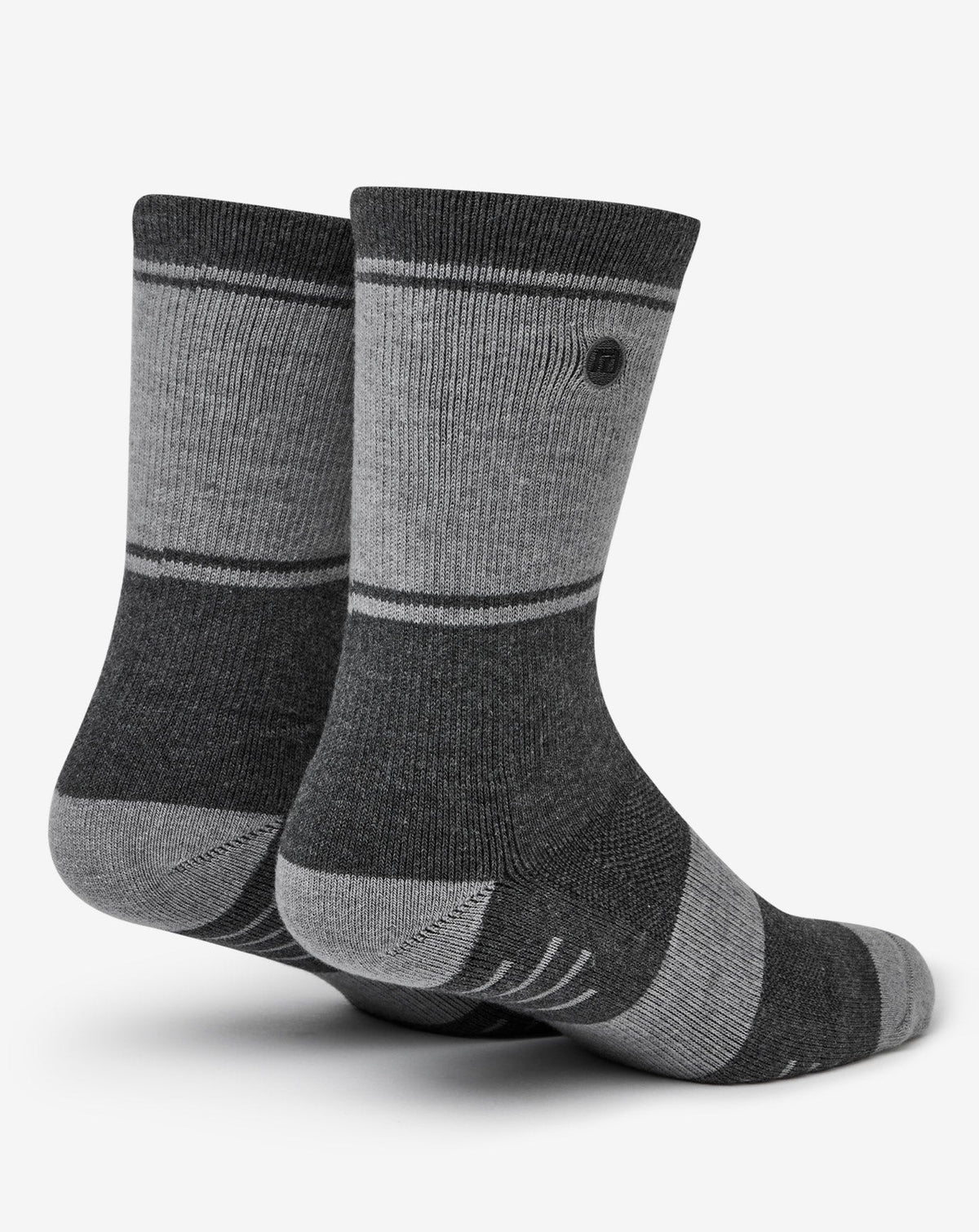 Baja 2.0 Crew Sock Heather Grey Pinstripe | Travis Mathew