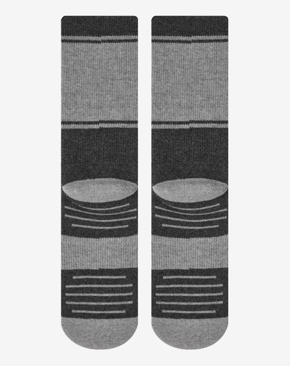Baja 2.0 Crew Sock Heather Grey Pinstripe | Travis Mathew