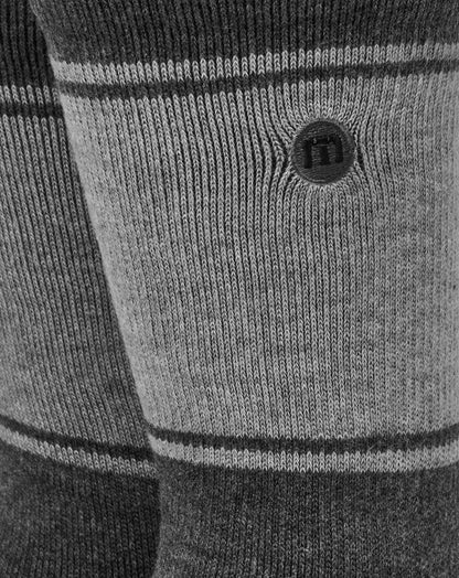 Baja 2.0 Crew Sock Heather Grey Pinstripe | Travis Mathew