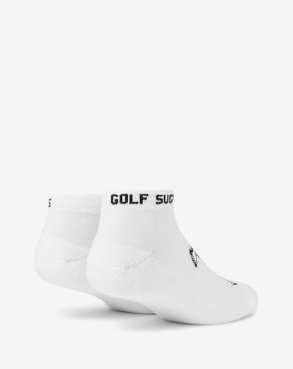 Golf Sucks Ankle Sock White | Travis Mathew