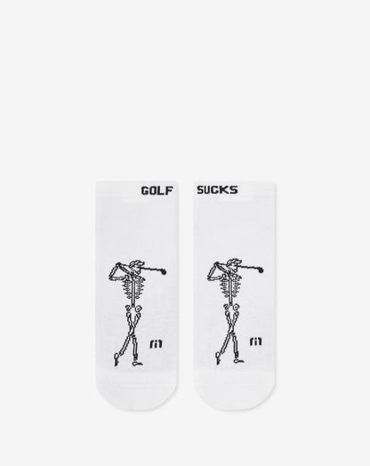 Golf Sucks Ankle Sock White | Travis Mathew
