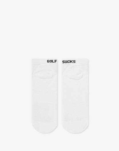 Golf Sucks Ankle Sock White | Travis Mathew