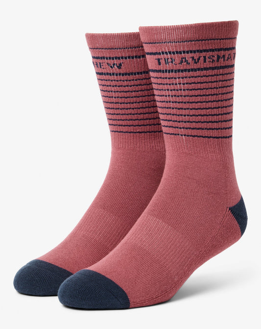 Overall Mood Crew Sock Rose Wine | Travis Mathew