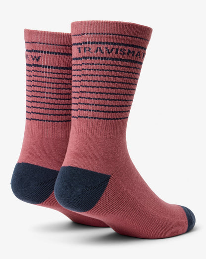 Overall Mood Crew Sock Rose Wine | Travis Mathew