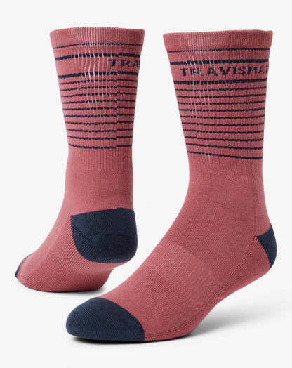 Overall Mood Crew Sock Rose Wine | Travis Mathew