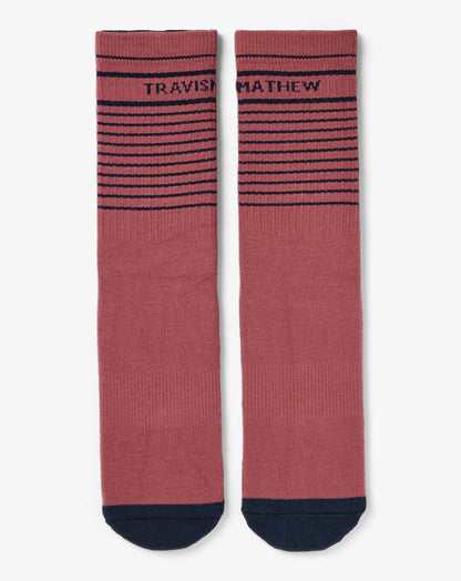 Overall Mood Crew Sock Rose Wine | Travis Mathew