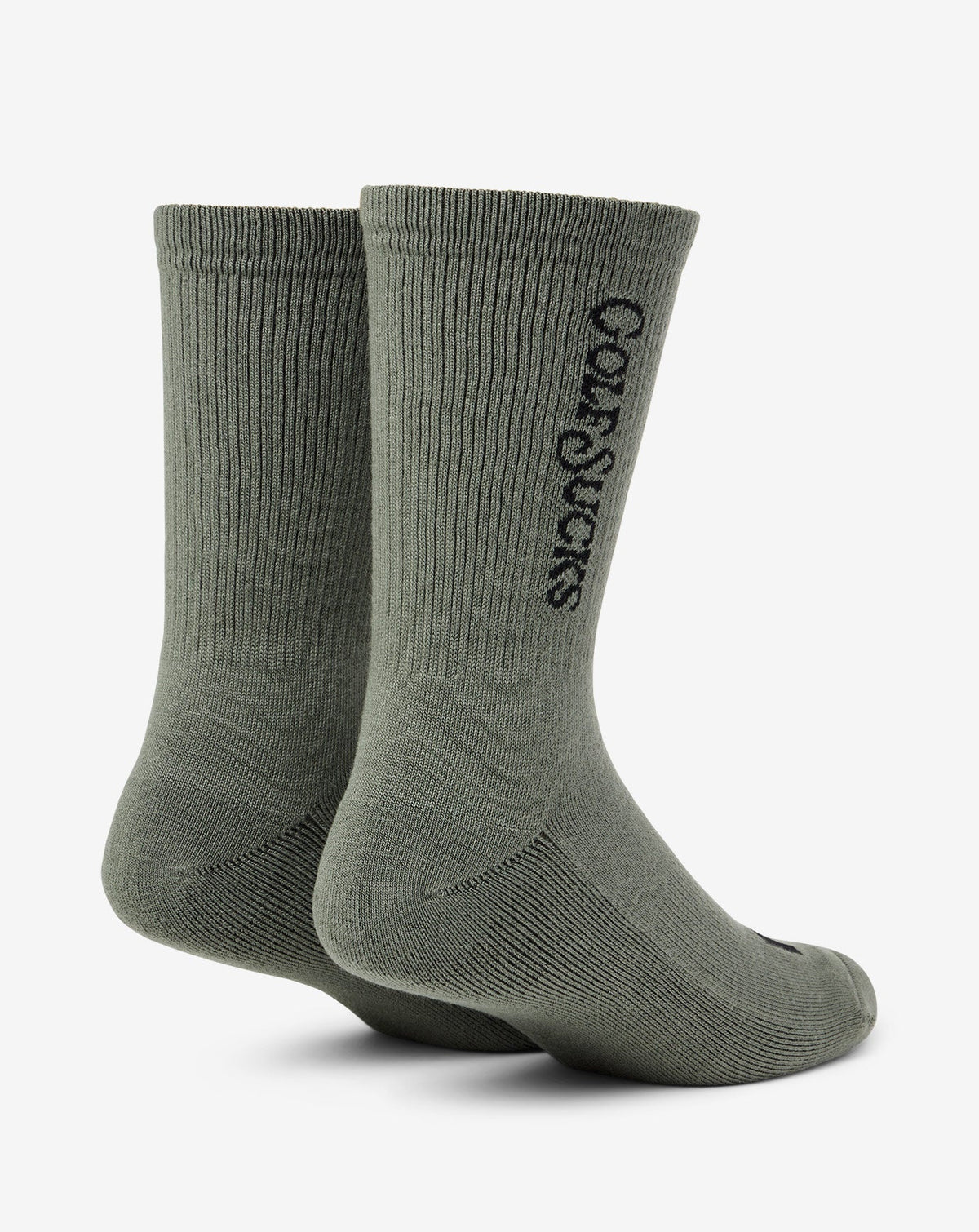 Golf Sucks Crew Sock Dark Olive | Travis Mathew