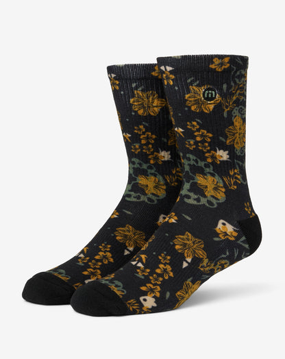 Tapas Bar Crew Sock Black | Travis Mathew