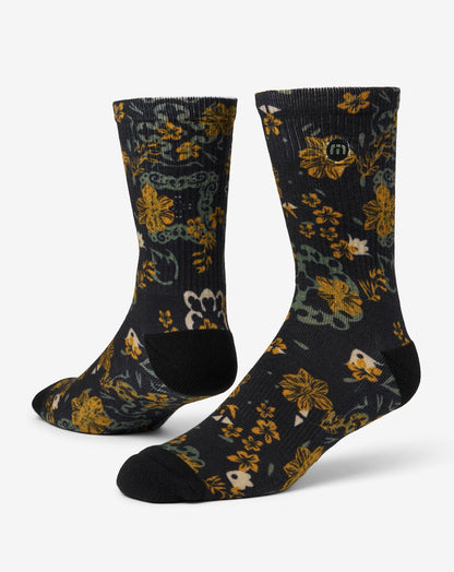Tapas Bar Crew Sock Black | Travis Mathew