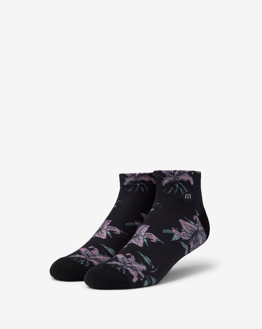 Paradise Peak Ankle Sock Black | Travis Mathew
