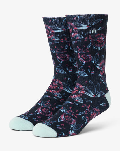 Flourish Crew Sock Mood Indigo | Travis Mathew