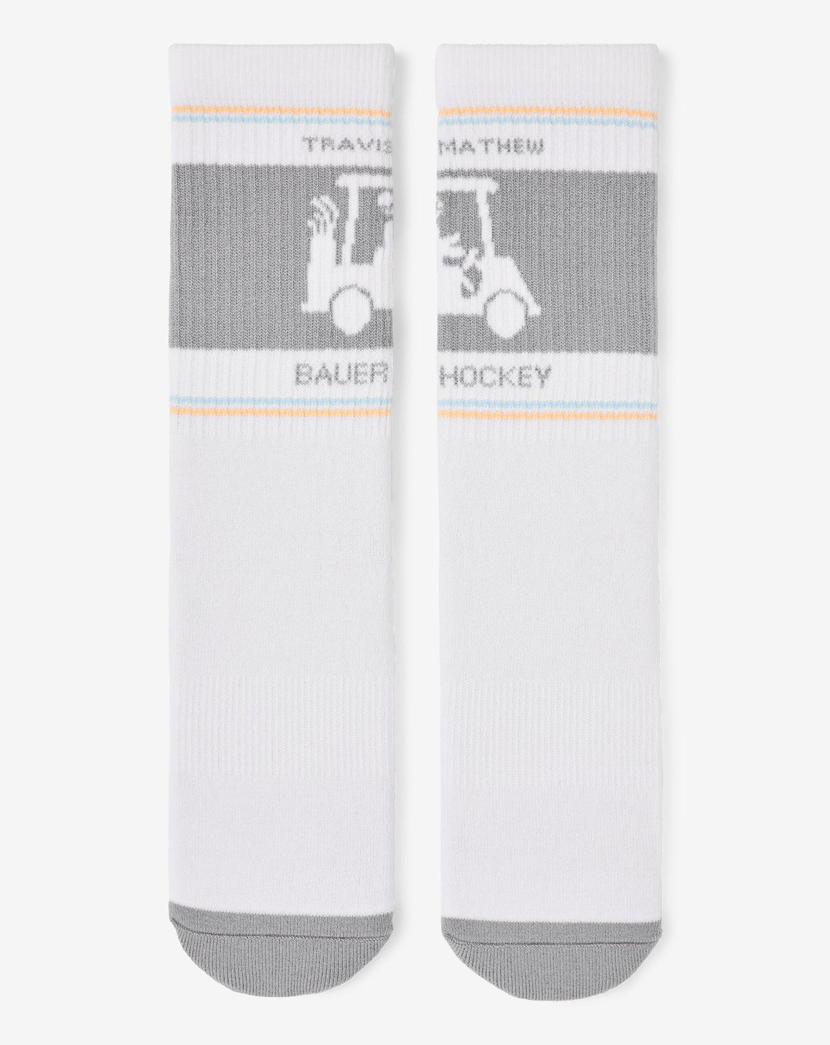 No Goalie Crew Sock White | Travis Mathew