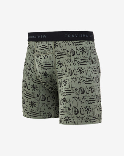 Cabana Boxer Dark Olive | Travis Mathew