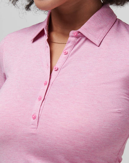 Featherweight Active Polo Heather Red Violet | Travis Mathew