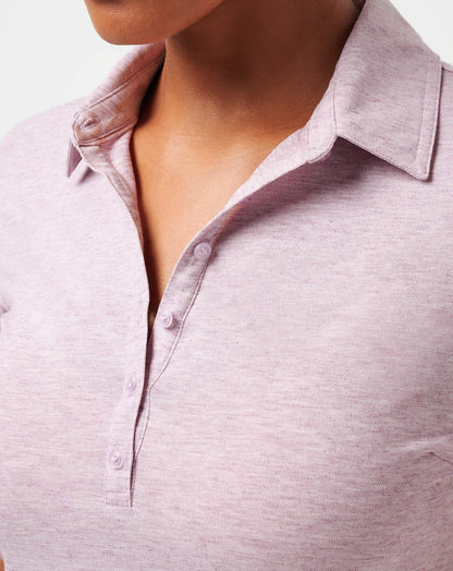 Featherweight Active Polo Heather Mauve Shadow | Travis Mathew