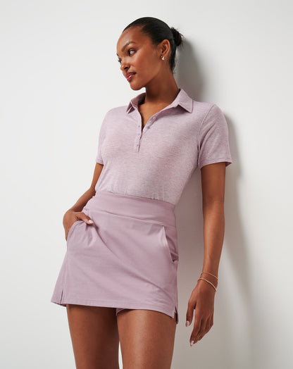 Featherweight Active Polo Heather Mauve Shadow | Travis Mathew