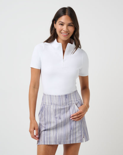 Sunfire Zip Polo White | Travis Mathew