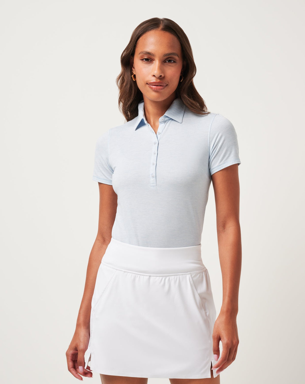 Featherweight Active Polo Heather Kentucky Blue | Travis Mathew