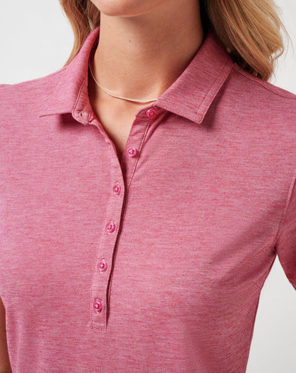 Featherweight Active Polo Heather Persian Red | Travis Mathew