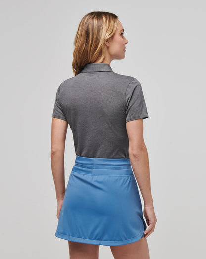 Featherweight Active Polo Heather Black | Travis Mathew