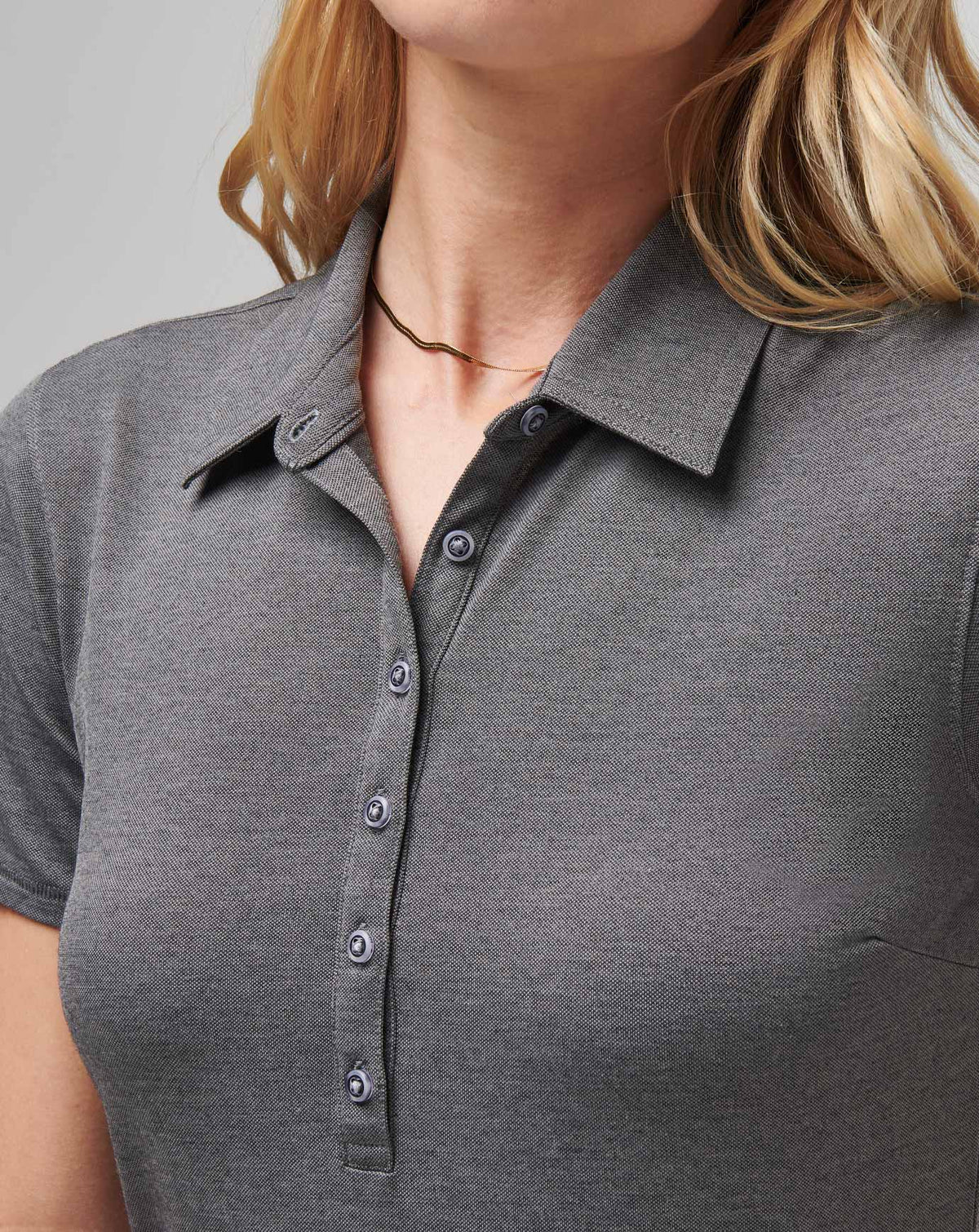 Featherweight Active Polo Heather Black | Travis Mathew