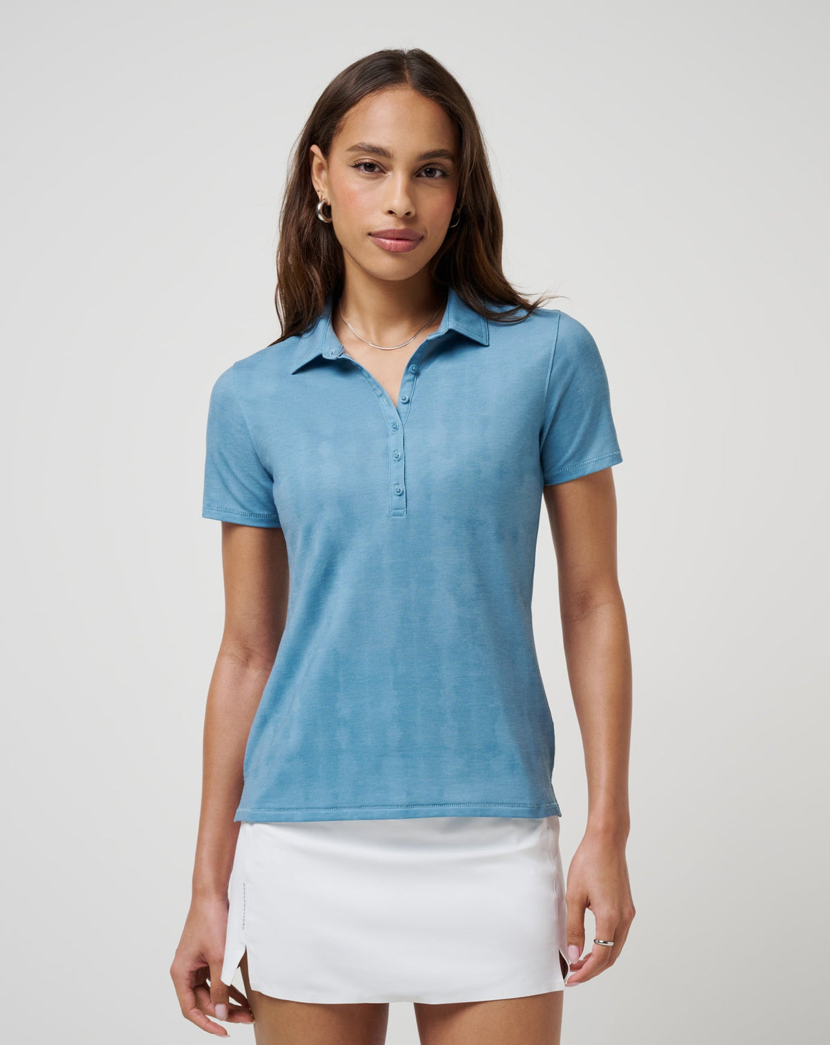 Featherweight Active Printed Polo Smoke Blue Multi | Travis Mathew