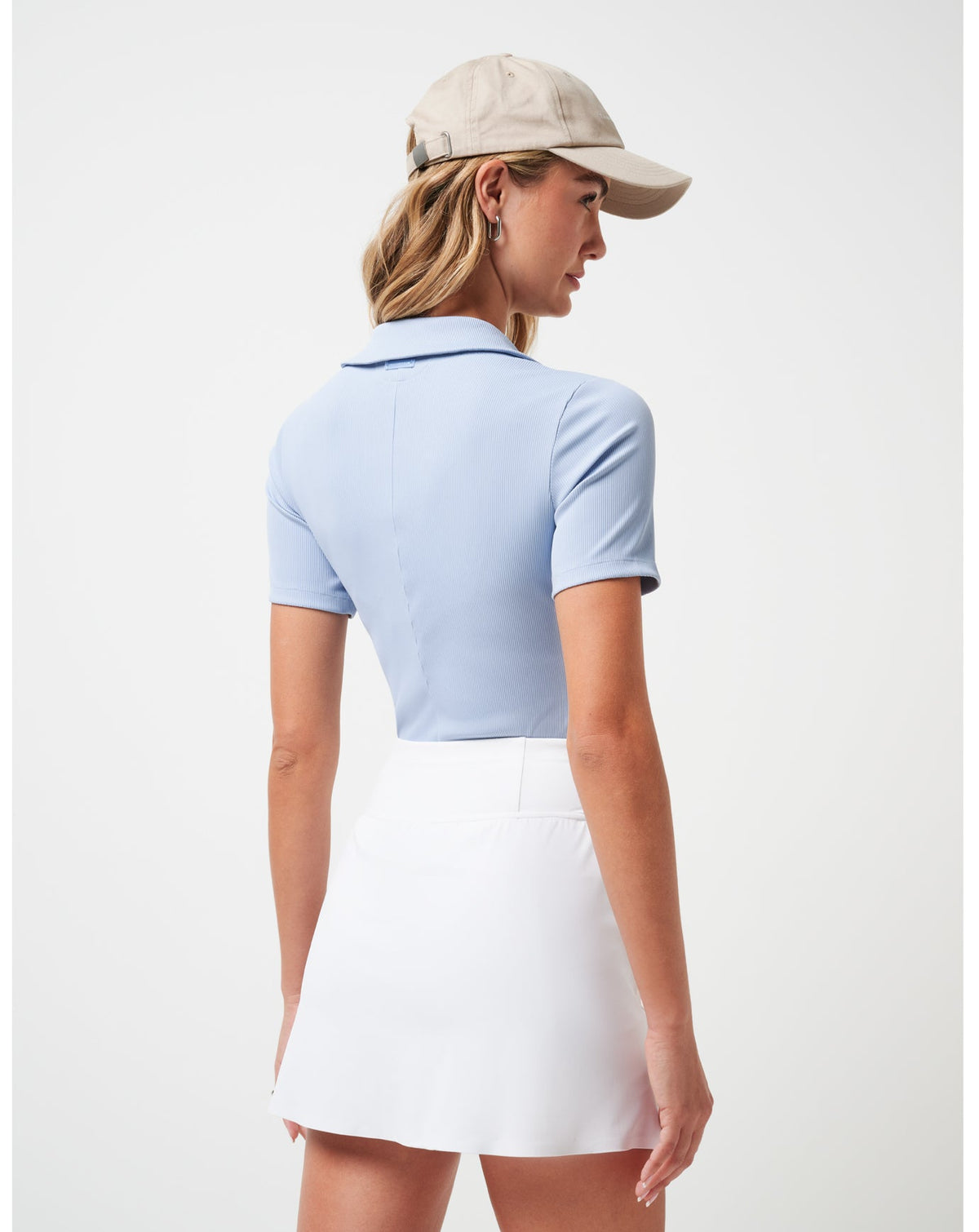 Moveknit Vneck Polo Brunnera Blue | Travis Mathew