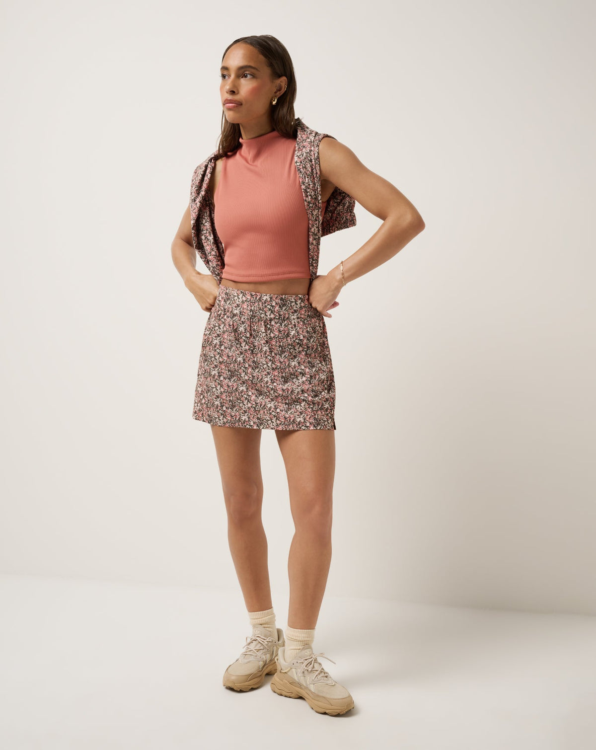Capture The Moment Breezeblend 2.0 Skort Pearl Blush Multi | Travis Mathew