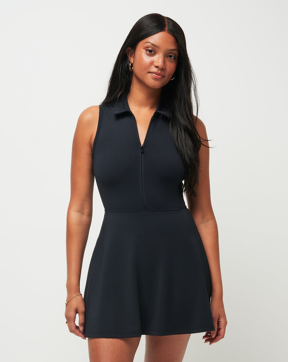 Moveknit Sleeveless Polo Dress Black | Travis Mathew