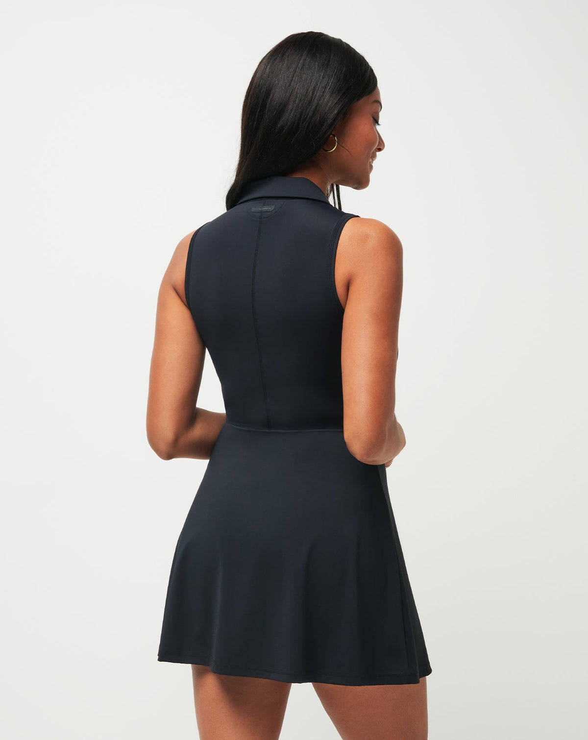 Moveknit Sleeveless Polo Dress Black | Travis Mathew