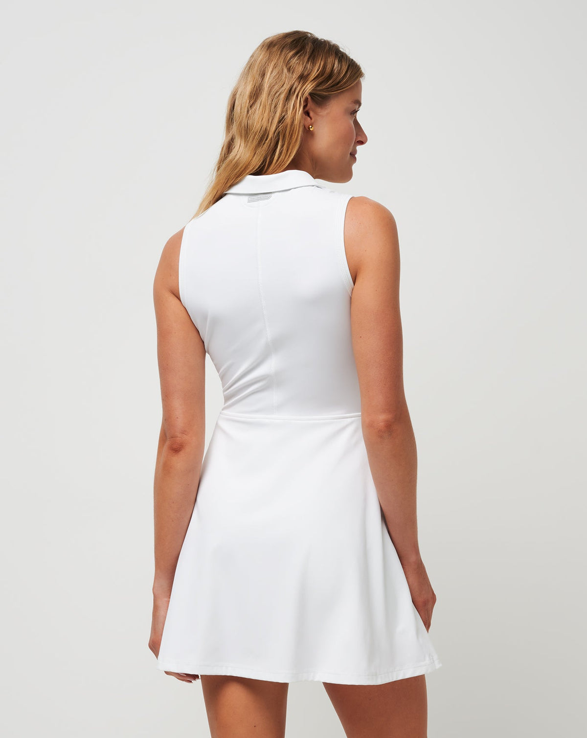 Moveknit Sleeveless Polo Dress White | Travis Mathew