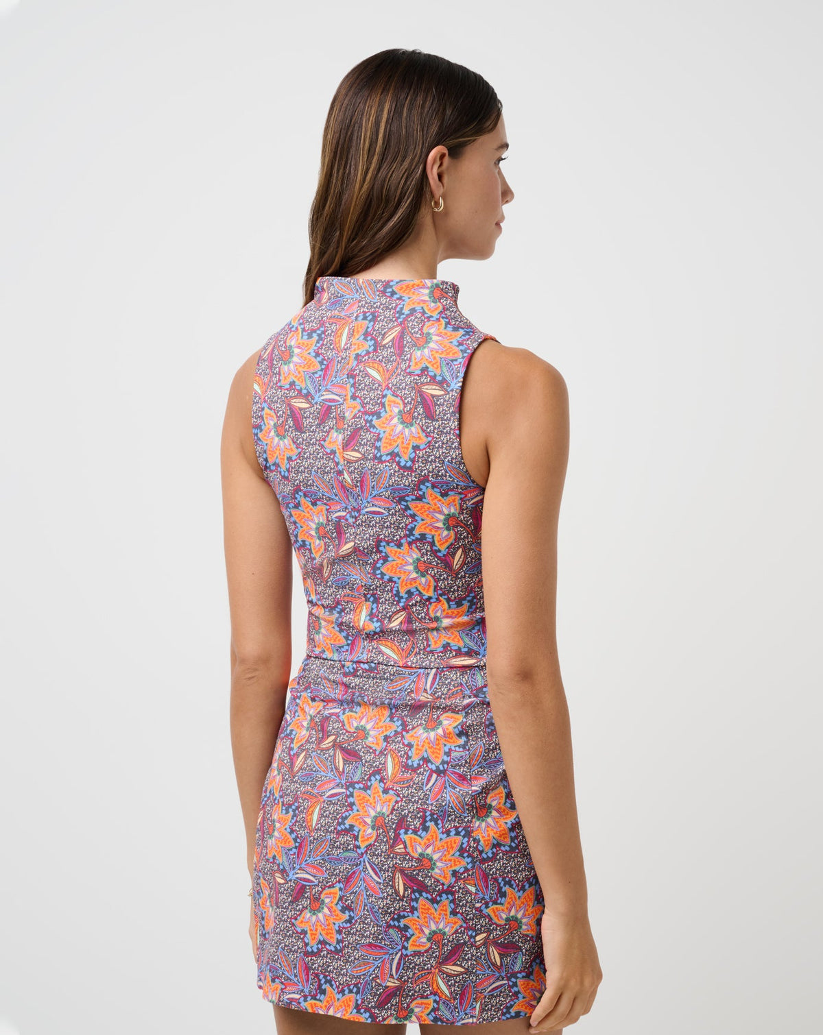 Sunfire Zip Tank Persian Red Multi | Travis Mathew