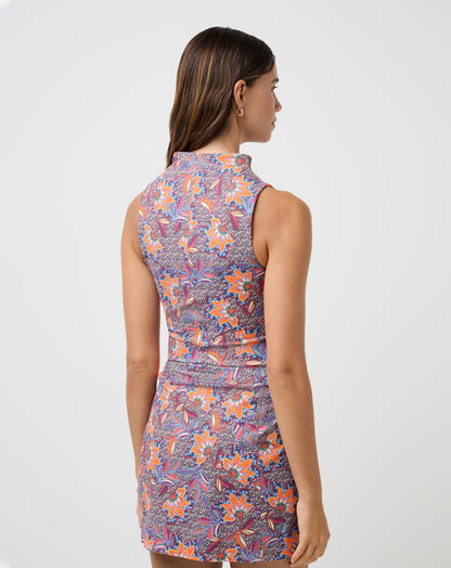 Sunfire Zip Tank Persian Red Multi | Travis Mathew
