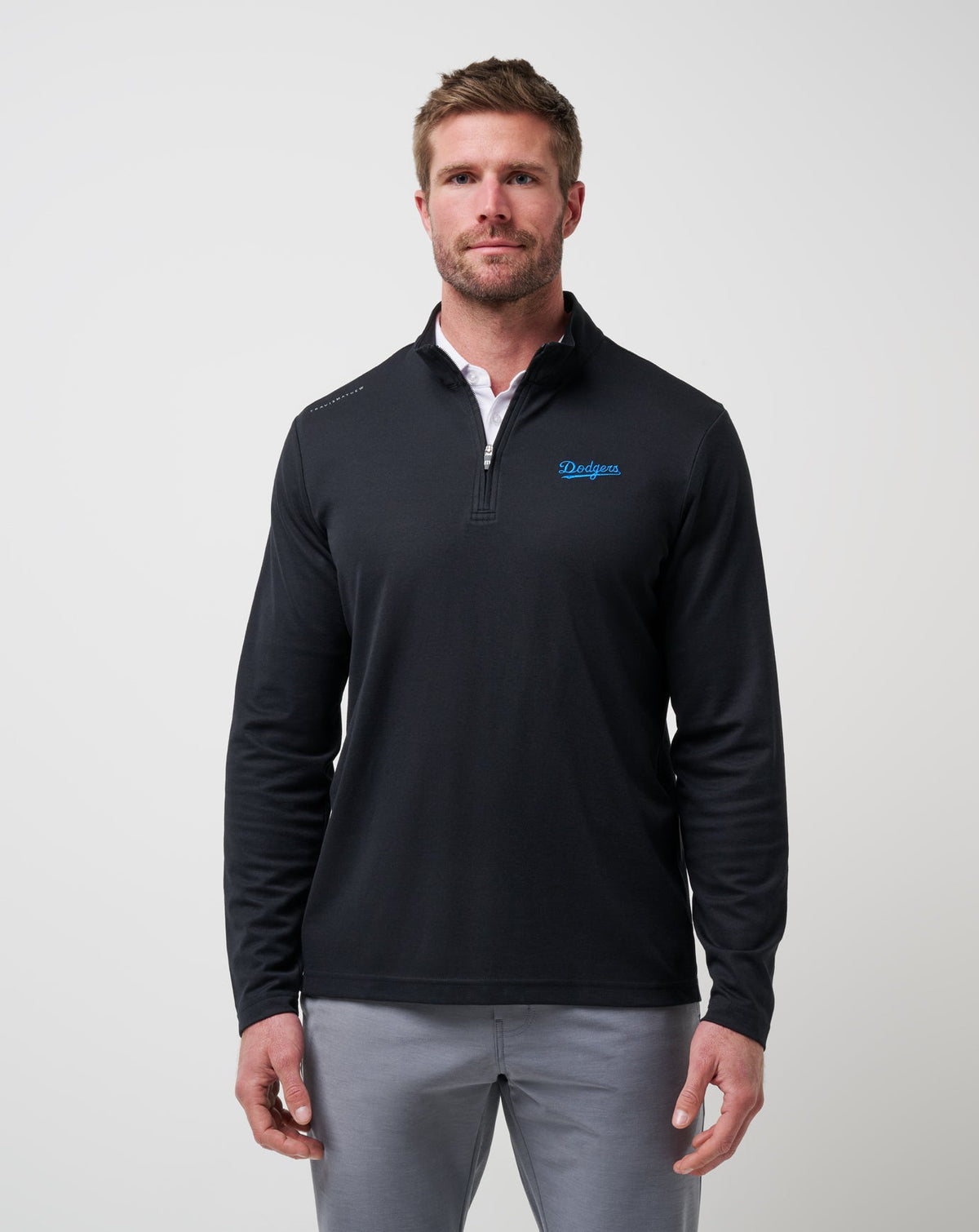 Los Angeles Dodgers Time To Tailgate Quarter Zip Black | Travis Mathew