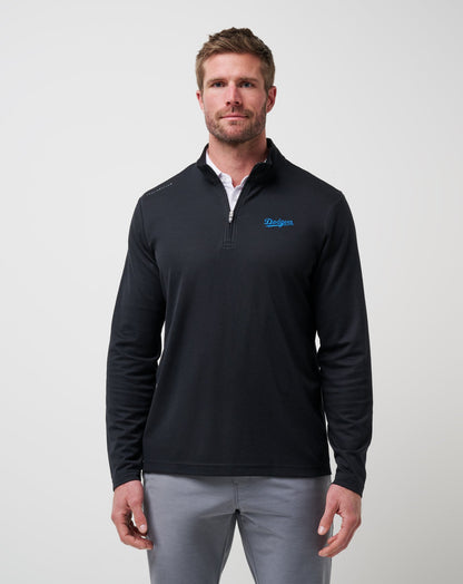 Los Angeles Dodgers Time To Tailgate Quarter Zip Black | Travis Mathew