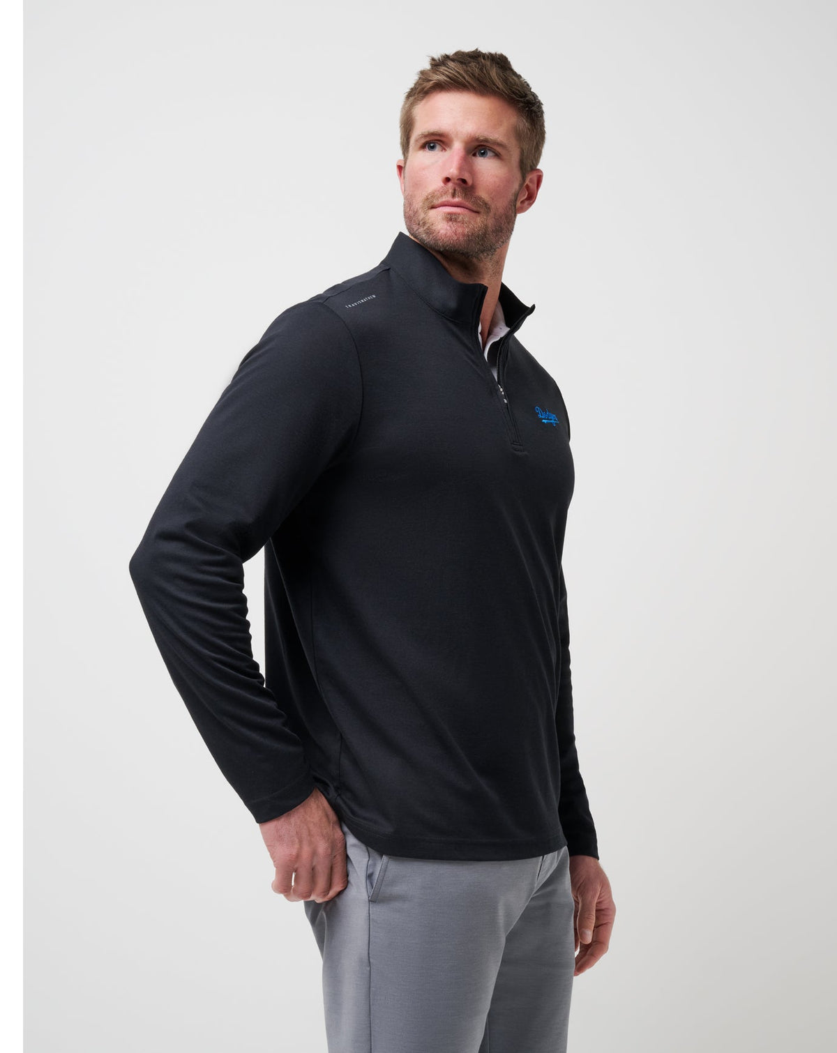Los Angeles Dodgers Time To Tailgate Quarter Zip Black | Travis Mathew