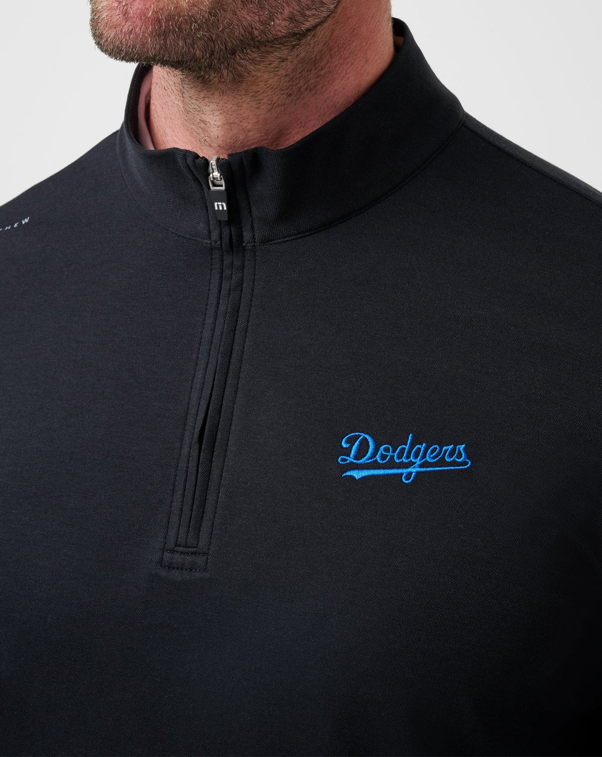 Los Angeles Dodgers Time To Tailgate Quarter Zip Black | Travis Mathew