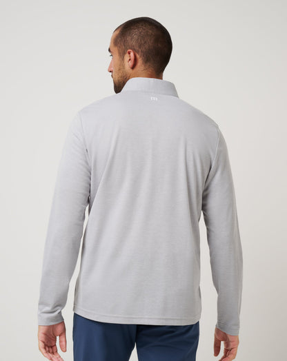Los Angeles Dodgers Time To Tailgate Quarter Zip Heather Grey | Travis Mathew