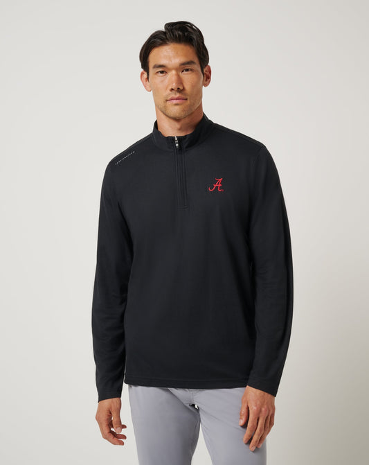 Alabama Time To Tailgate Quarter Zip Black | Travis Mathew