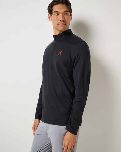 Alabama Time To Tailgate Quarter Zip Black | Travis Mathew