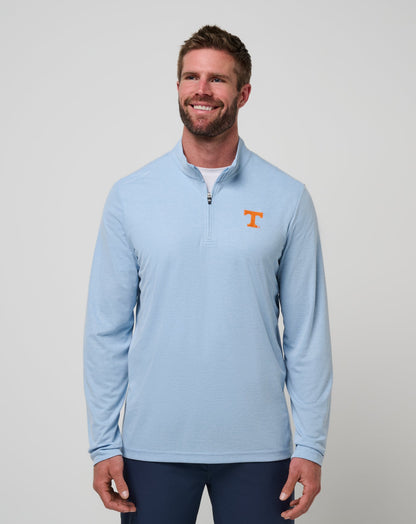 Tennessee Time To Tailgate Quarter Zip Heather Blue | Travis Mathew
