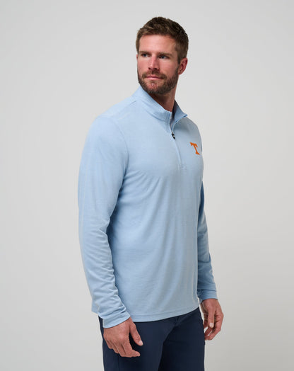 Tennessee Time To Tailgate Quarter Zip Heather Blue | Travis Mathew