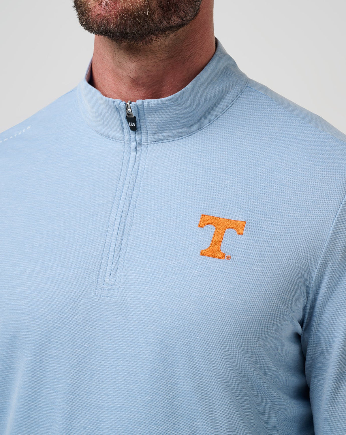 Tennessee Time To Tailgate Quarter Zip Heather Blue | Travis Mathew
