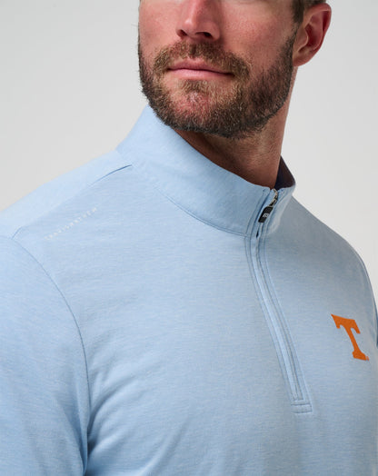 Tennessee Time To Tailgate Quarter Zip Heather Blue | Travis Mathew