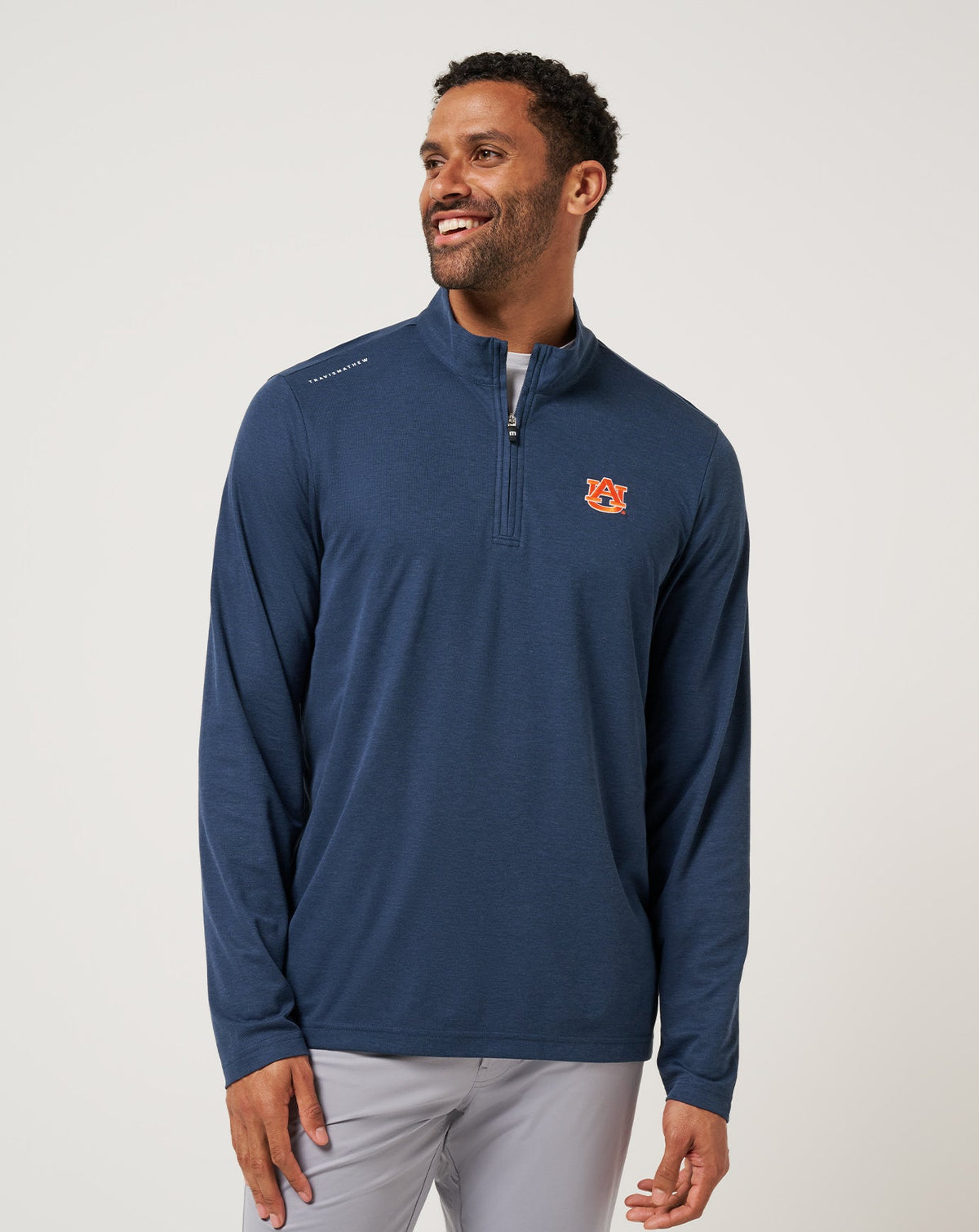 Auburn Time To Tailgate Quarter Zip Navy | Travis Mathew