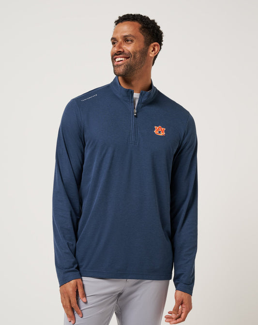 Auburn Time To Tailgate Quarter Zip Navy | Travis Mathew