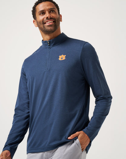 Auburn Time To Tailgate Quarter Zip Navy | Travis Mathew